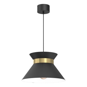 Luster na lanku NORGE 1xE27/15W/230V čierna/zlatá