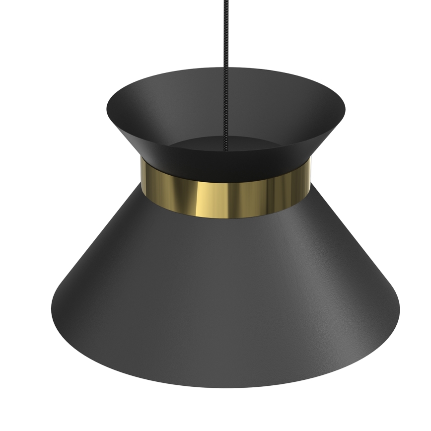 Luster na lanku NORGE 1xE27/15W/230V čierna/zlatá