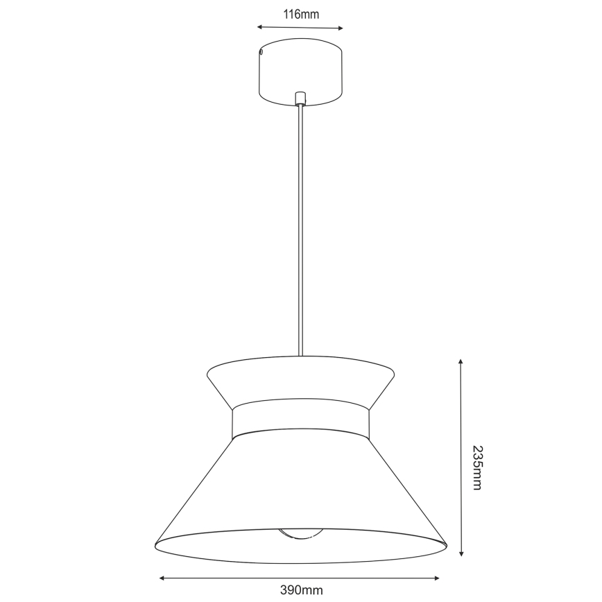 Luster na lanku NORGE 1xE27/15W/230V čierna/zlatá