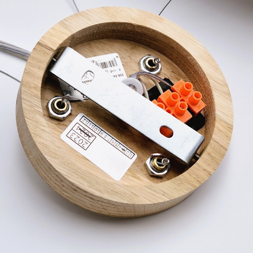 Luster na lanku OAK 3xE27/60W/230V dub ø 47,5 cm - FSC certifikované