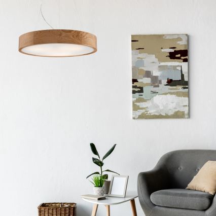 Luster na lanku OAK 3xE27/60W/230V dub ø 47,5 cm