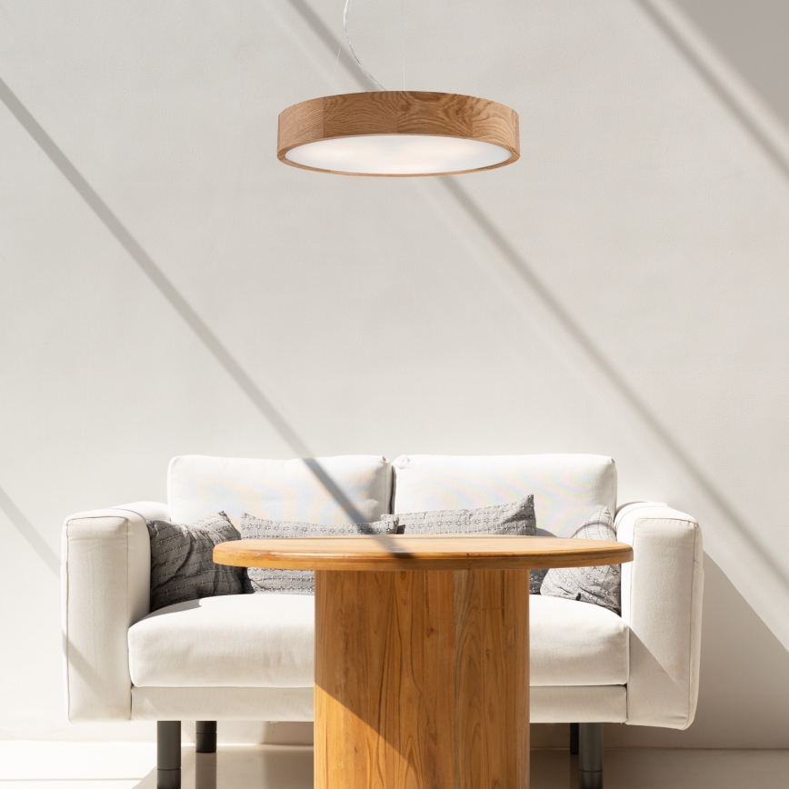 Luster na lanku OAK 3xE27/60W/230V dub ø 47,5 cm