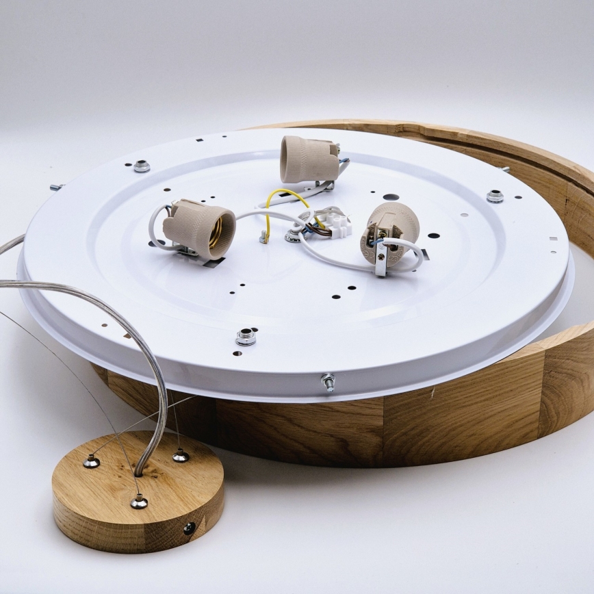 Luster na lanku OAK 3xE27/60W/230V dub ø 47,5 cm