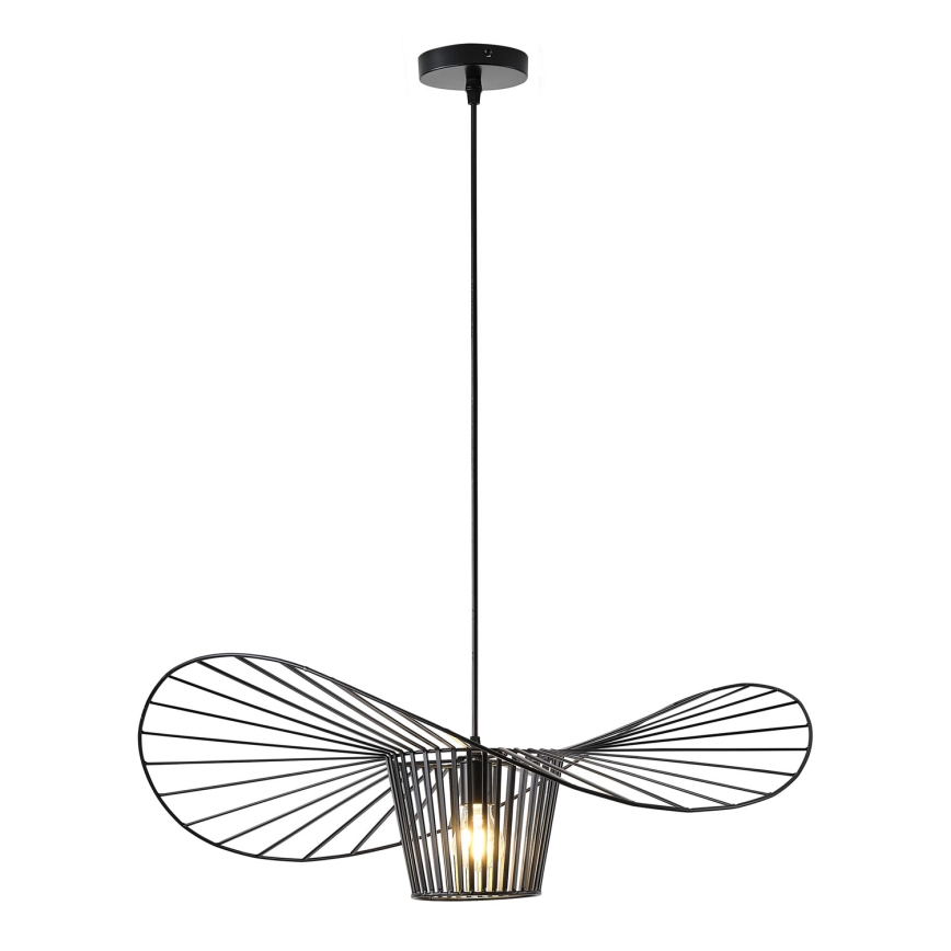 Luster na lanku OGGI 1xE27/40W/230V pr. 60 cm čierna