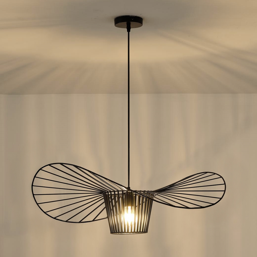 Luster na lanku OGGI 1xE27/40W/230V pr. 60 cm čierna
