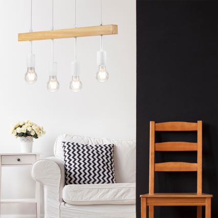 Luster na lanku ORAZIO 4xE27/60W/230V buk