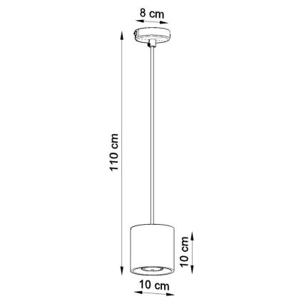 Luster na lanku ORBIS 1 1xGU10/40W/230V biela