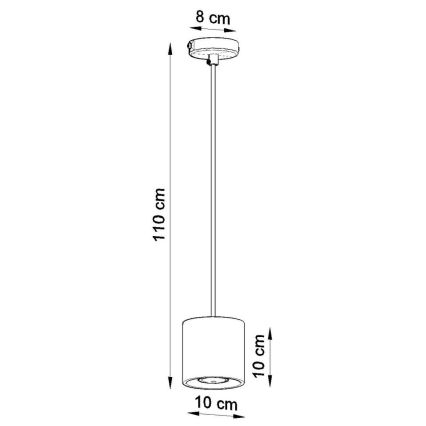 Luster na lanku ORBIS 1 1xGU10/40W/230V čierna