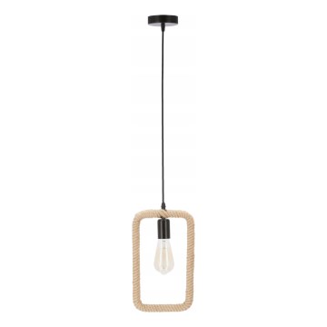 Luster na lanku OSTOR 1xE27/40W/230V béžová/čierna