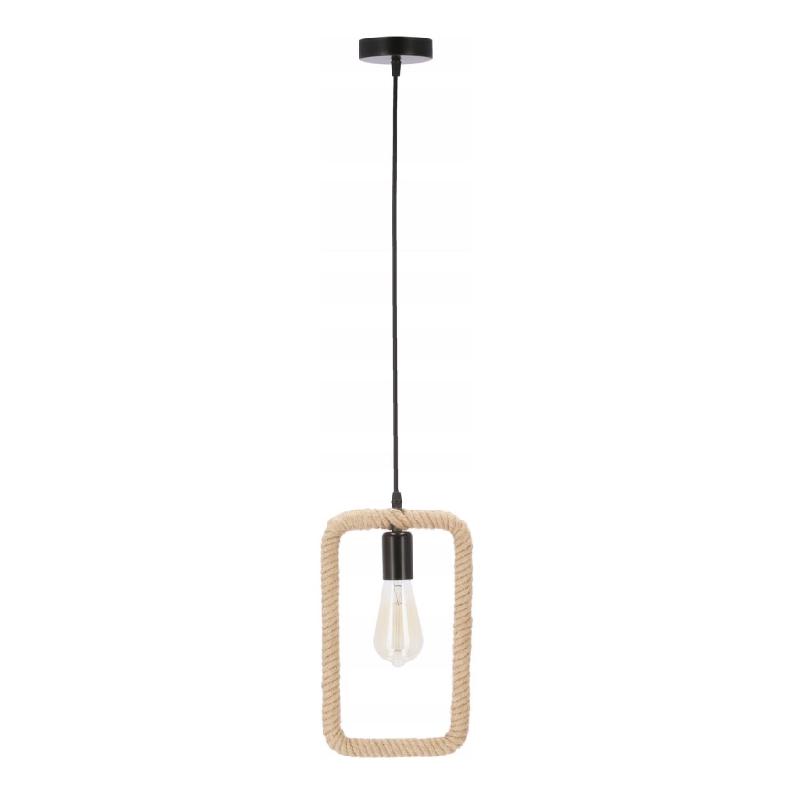 Luster na lanku OSTOR 1xE27/40W/230V béžová/čierna