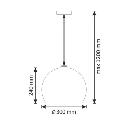 Luster na lanku OTIS 1xE27/20W/230V pr. 30 cm