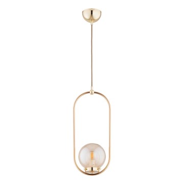 Luster na lanku OVAL 1xE14/10W/230V zlatá