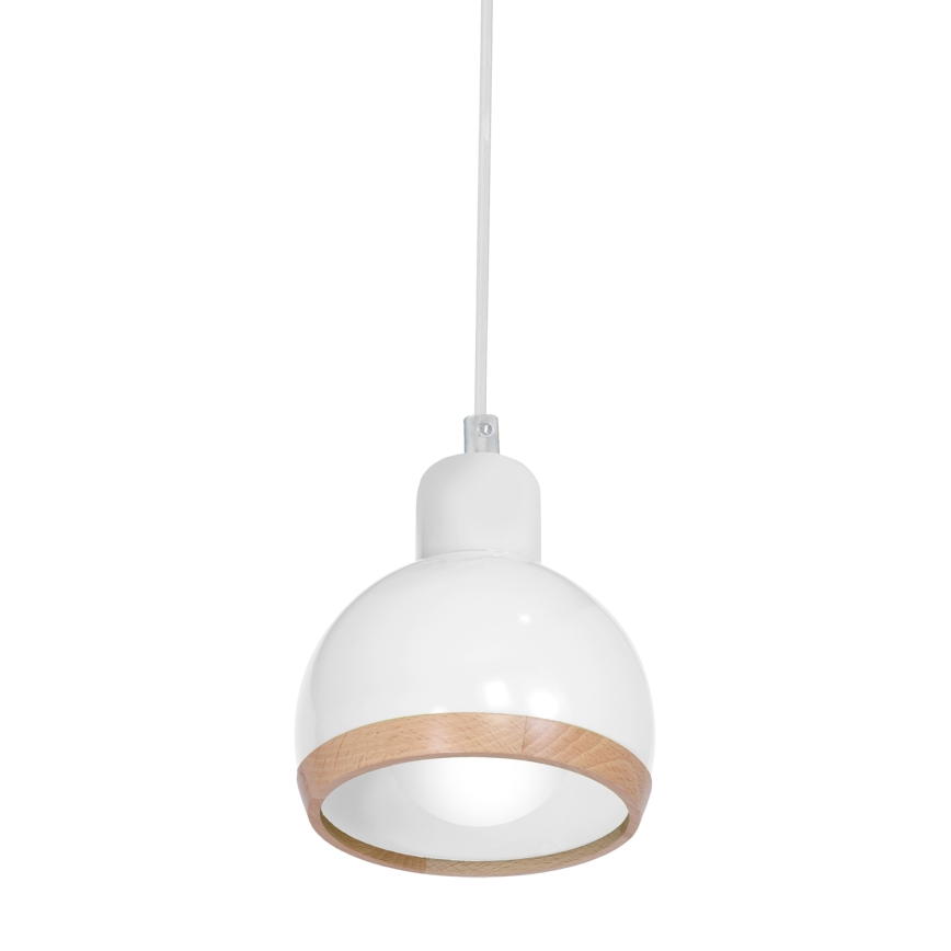 Luster na lanku OVAL 1xE27/60W/230V biela