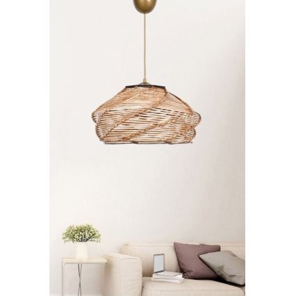 Luster na lanku OVALE 1xE27/60W/230V ratan