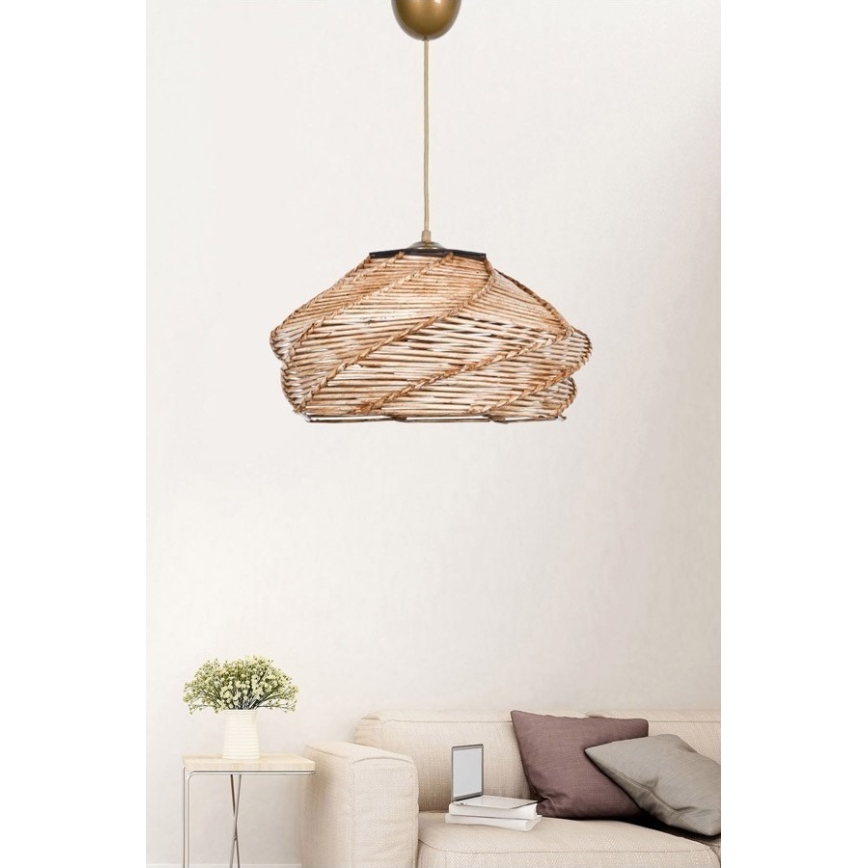 Luster na lanku OVALE 1xE27/60W/230V ratan