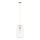 Luster na lanku OVELLA 1xE27/15W/230V, priemer 25 cm, krémová/borovica