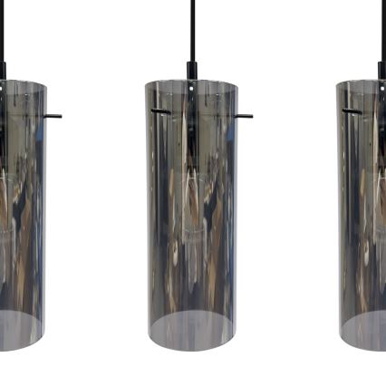 Luster na lanku PADOVA 3xE27/15W/230V čierna