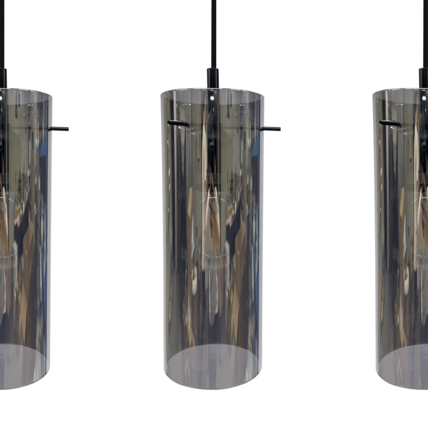 Luster na lanku PADOVA 3xE27/15W/230V čierna
