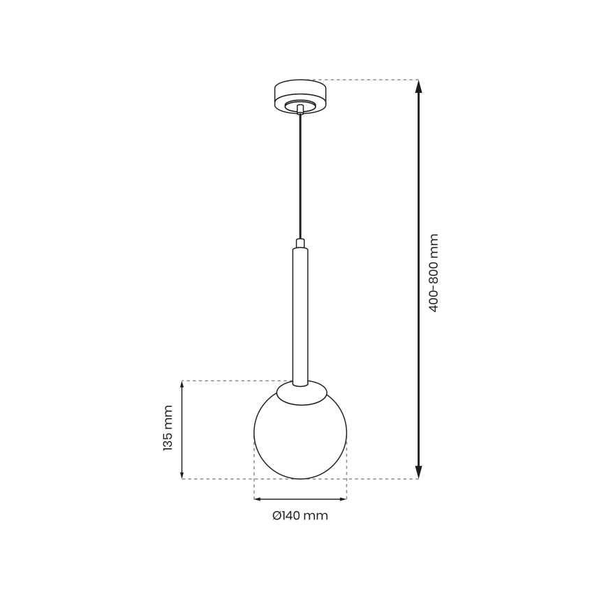 Luster na lanku PARMA 1xE14/40W/230V