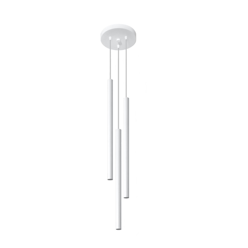 Luster na lanku PASTELO 3xG9/12W/230V biela