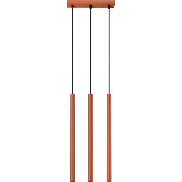 Luster na lanku PASTELO 3xG9/8W/230V červená