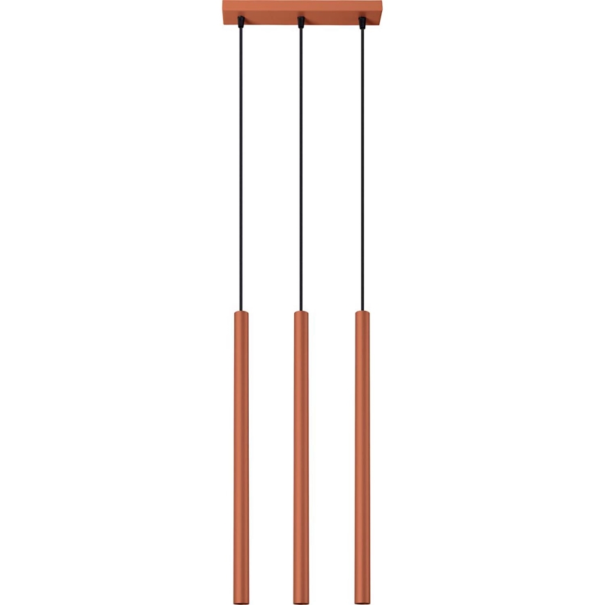 Luster na lanku PASTELO 3xG9/8W/230V červená
