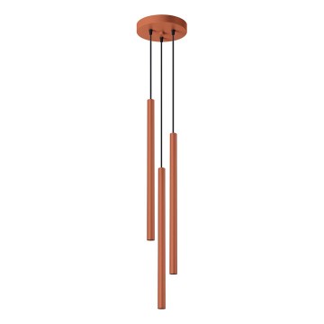 Luster na lanku PASTELO 3xG9/8W/230V červená