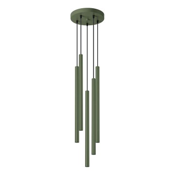 Luster na lanku PASTELO 5xG9/8W/230V zelená