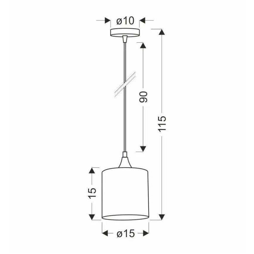 Luster na lanku PATTI 1xE27/60W/230V pr. 15 cm zelená