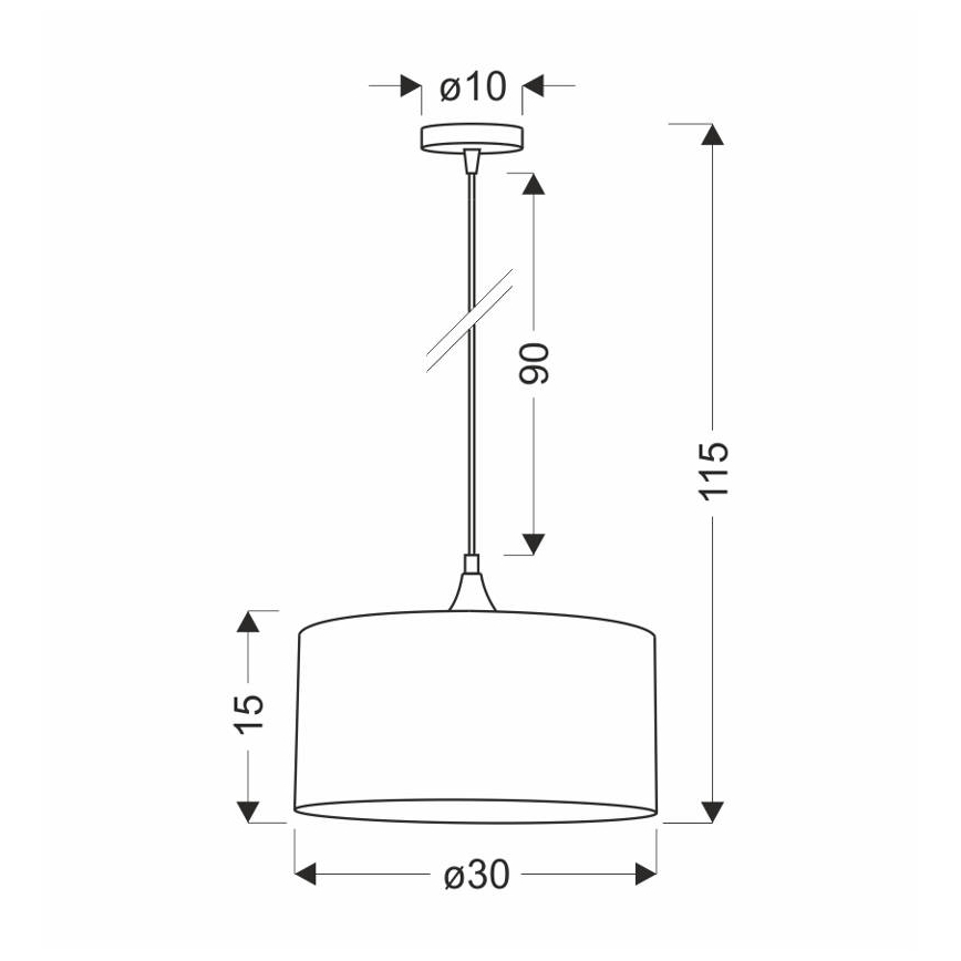 Luster na lanku PATTI 1xE27/60W/230V pr. 30 cm zelená