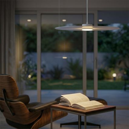 Luster na lanku PIATTO 1xGX53/15W/230V pr. 55 cm biela