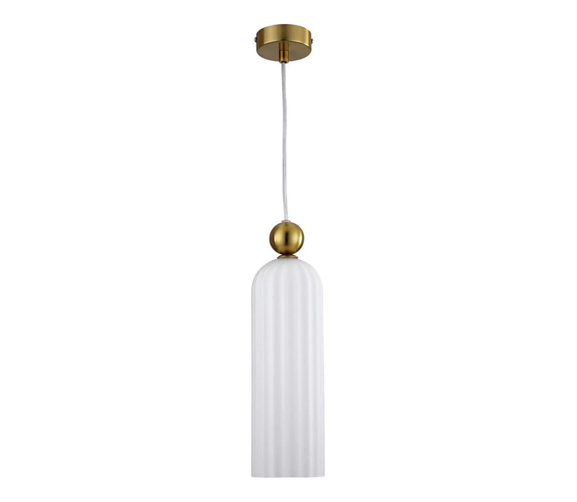 Light Prestige Luster na lanku PIEGA 1xE14/40W/230V mosadz/biela LP-939/1P white