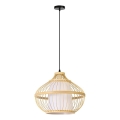 Luster na lanku PINCHOS 1xE27/40W/230V pr. 40 cm bambus