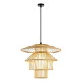 Luster na lanku PINCHOS 1xE27/40W/230V pr. 50 cm bambus