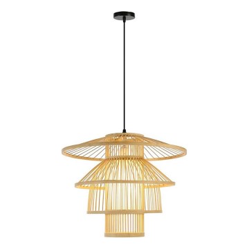 Luster na lanku PINCHOS 1xE27/40W/230V pr. 50 cm bambus