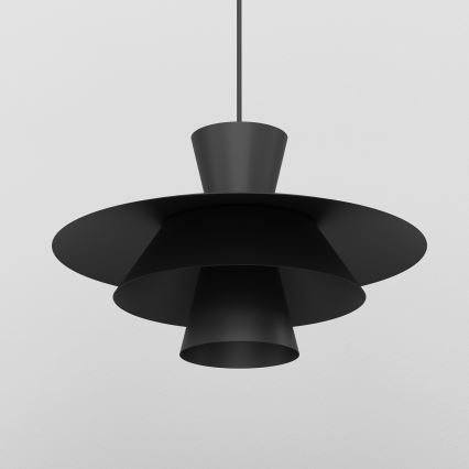 Luster na lanku PLATO 1xE27/15W/230V čierna