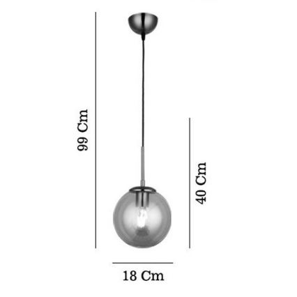 Luster na lanku POLINO 1xE27/40W/230V bronzový