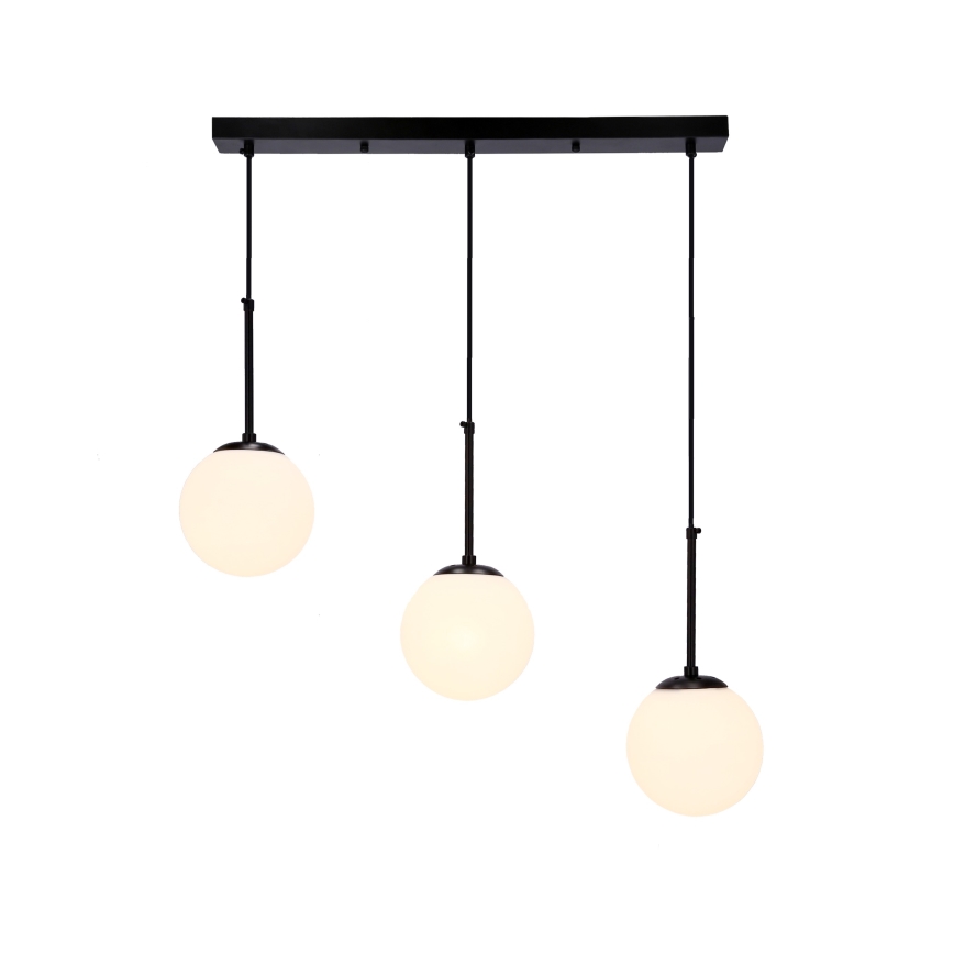 Luster na lanku POMPEI 3xE27/40W/230V čierna