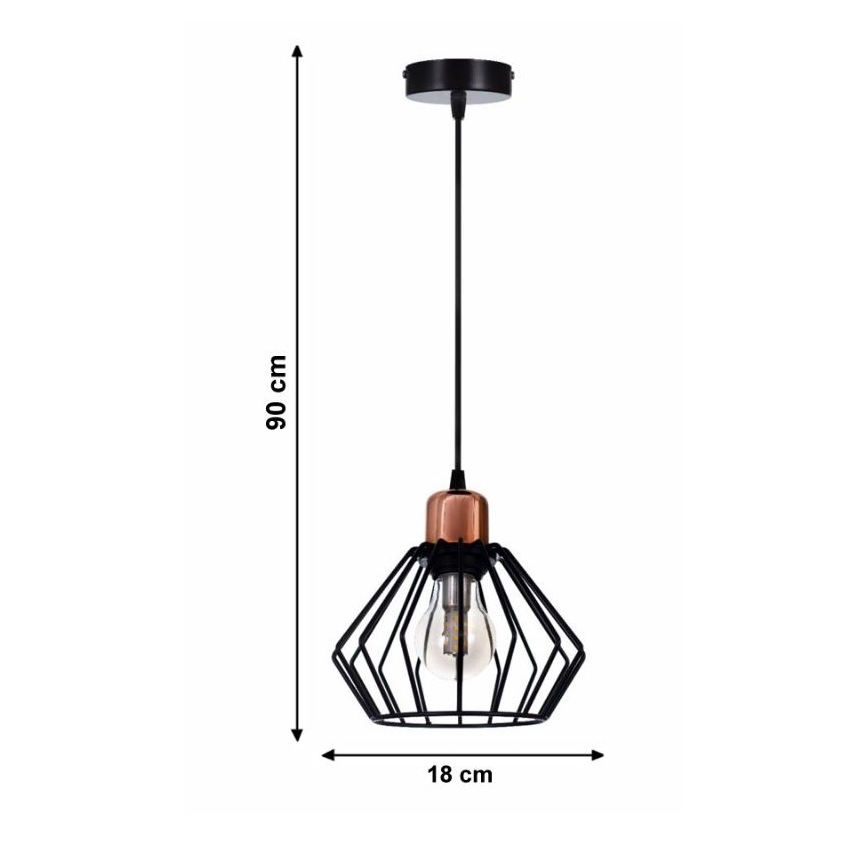 Luster na lanku PORTO 1xE27/40W/230V