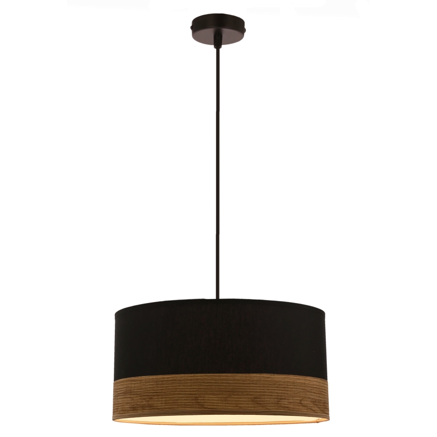 Luster na lanku PORTO 1xE27/60W/230V čierna/hnedá