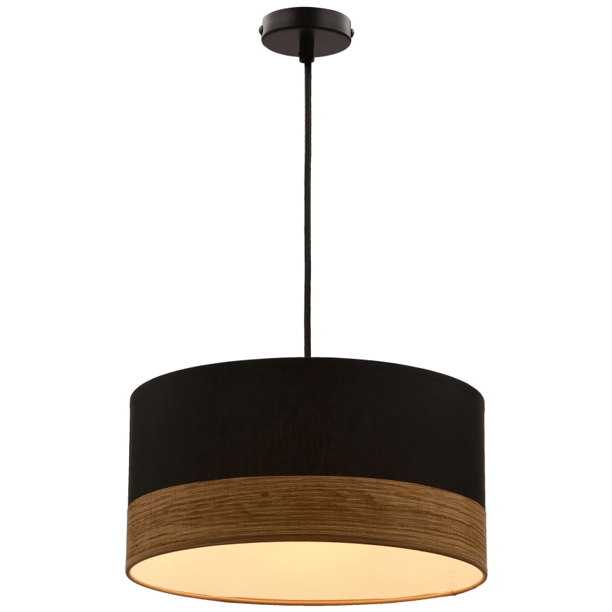 Luster na lanku PORTO 1xE27/60W/230V čierna/hnedá