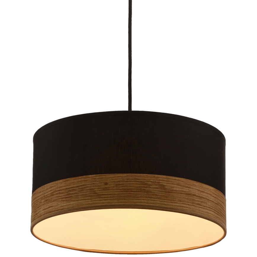 Luster na lanku PORTO 1xE27/60W/230V čierna/hnedá