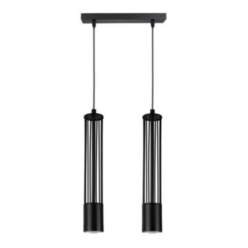 Luster na lanku PRESCOT 2xGU10/40W/230V čierna