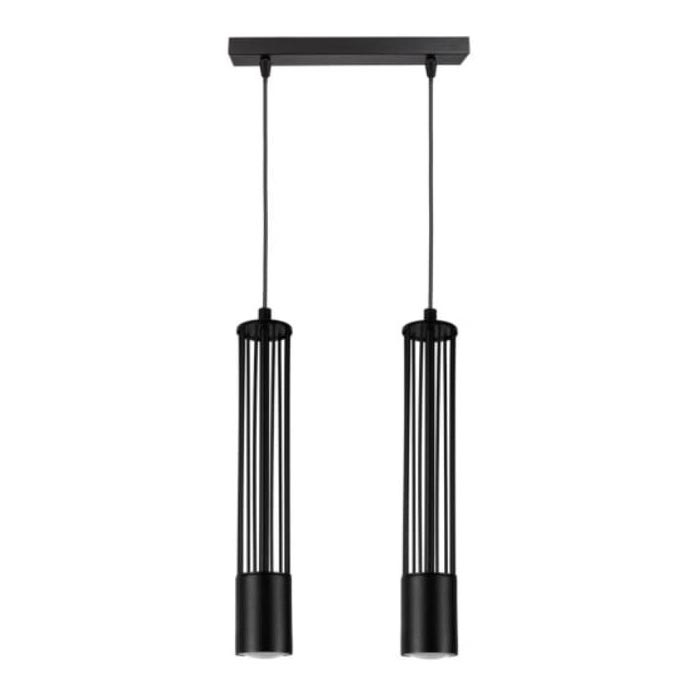 Luster na lanku PRESCOT 2xGU10/40W/230V čierna