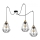 Luster na lanku PRIMO 3xE27/60W/230V pavúk čierna/zlatá