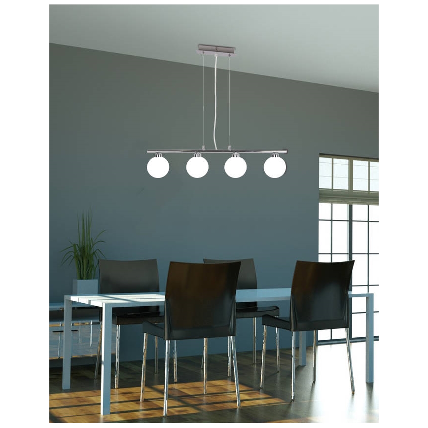 Luster na lanku RAISA 4xG9/40W/230V lesklý chróm