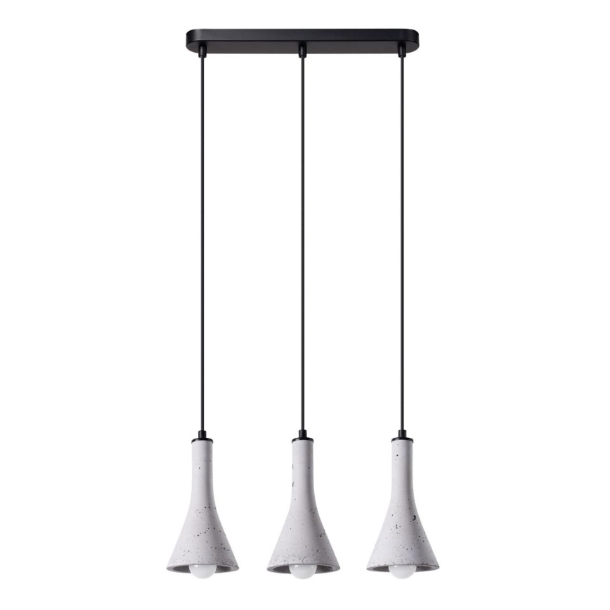 Luster na lanku REA 3xE14/12W/230V betón