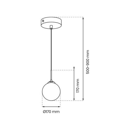 Luster na lanku REFLEX 1xE14/40W/230V pr. 17 cm