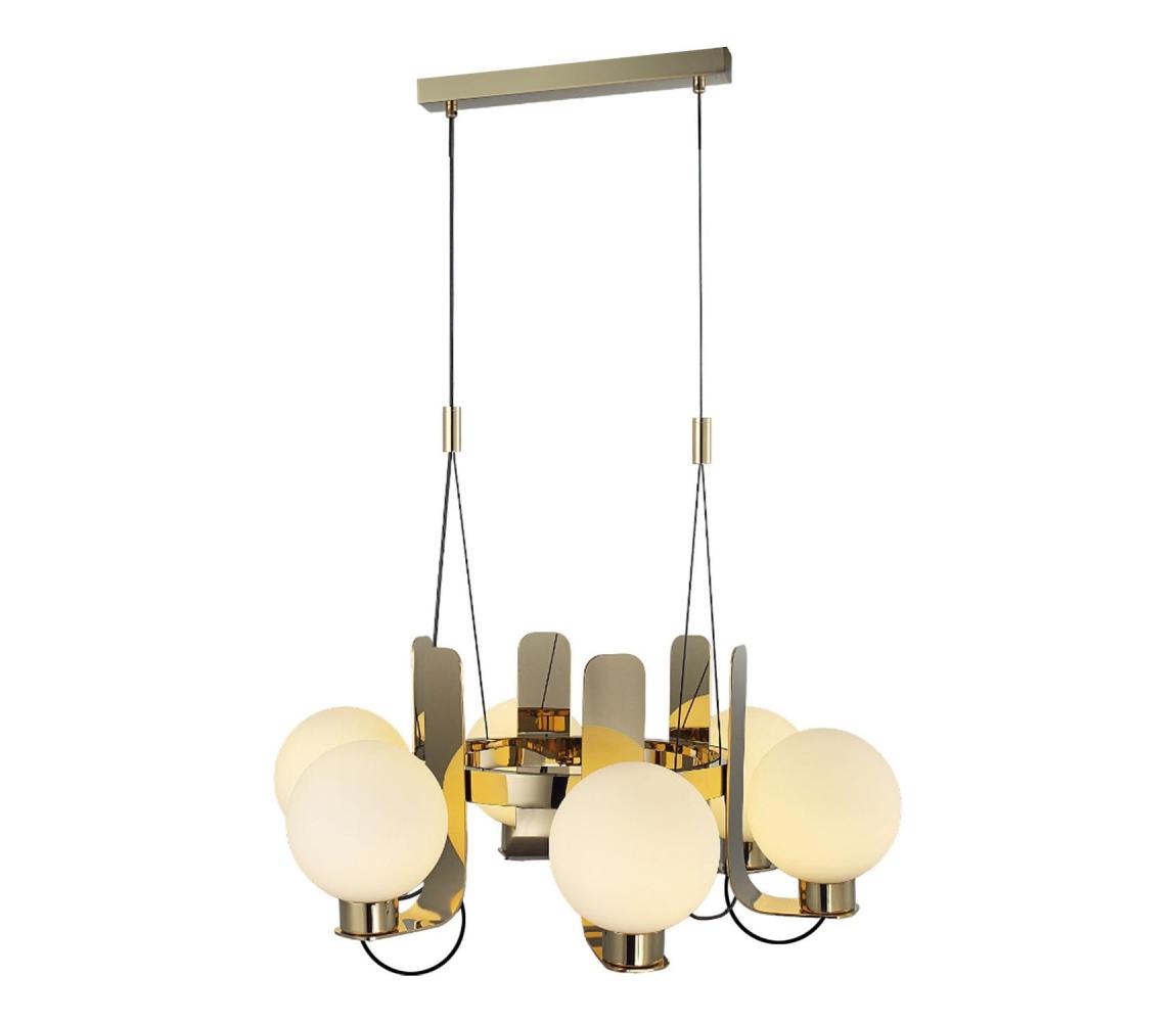 Luster na lanku REGGIO 6xE27/40W/230V zlatý 701CHD1719