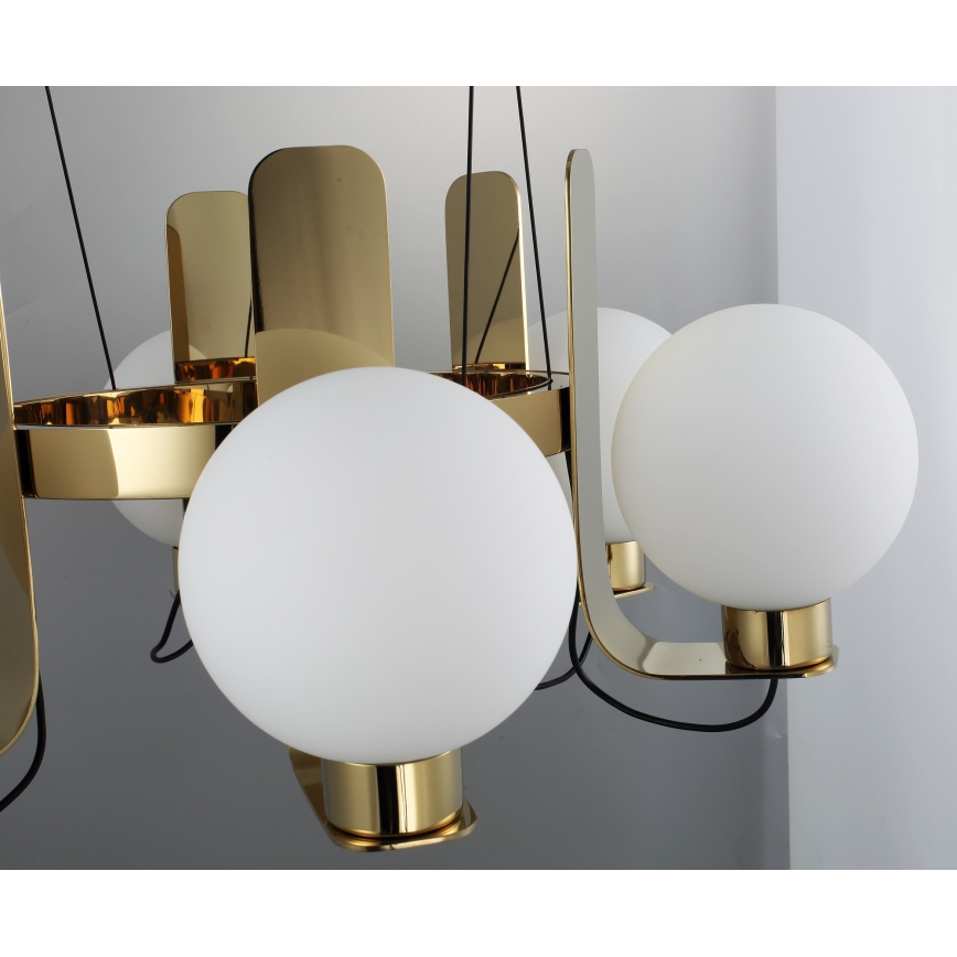 Luster na lanku REGGIO 6xE27/40W/230V zlatý